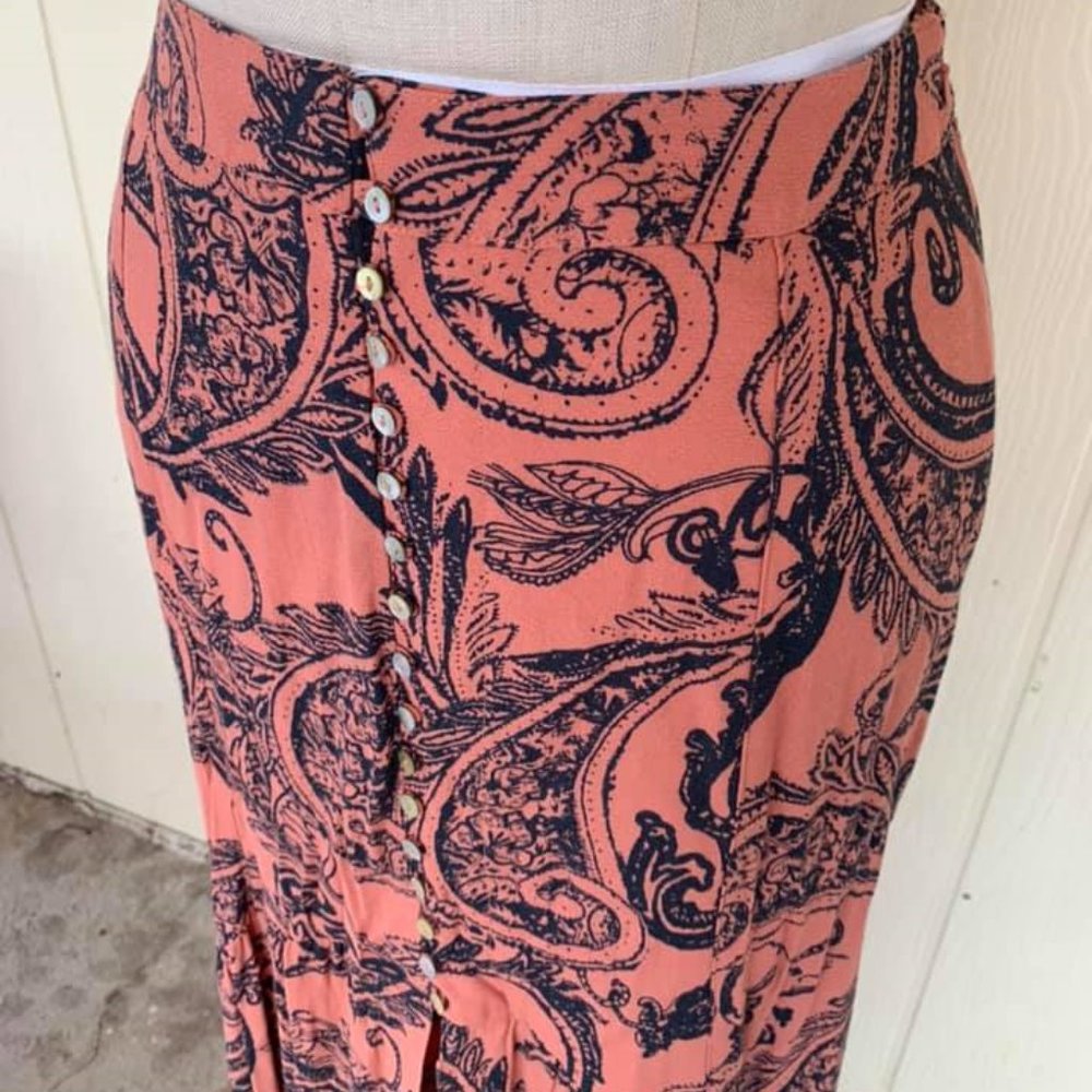 Free People Boho Long Skirt
